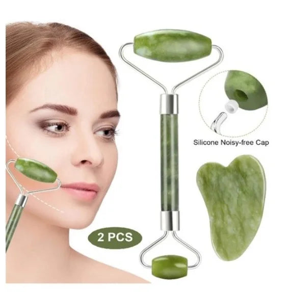 Rolo de pedra de jade Gua Sha Anti Ruga Para Massagem facial